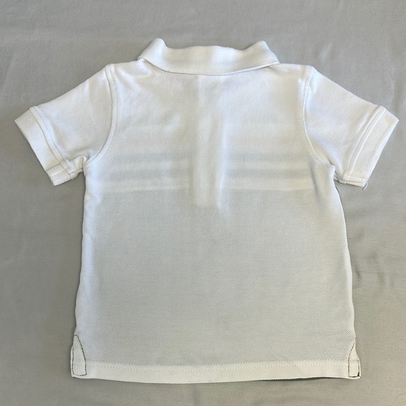 Gymboree White and Green Polo Shirt with Sporty Stripes - Picture 3 of 3